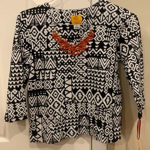 Ruby Rd NWT Pullover with decorative neckline